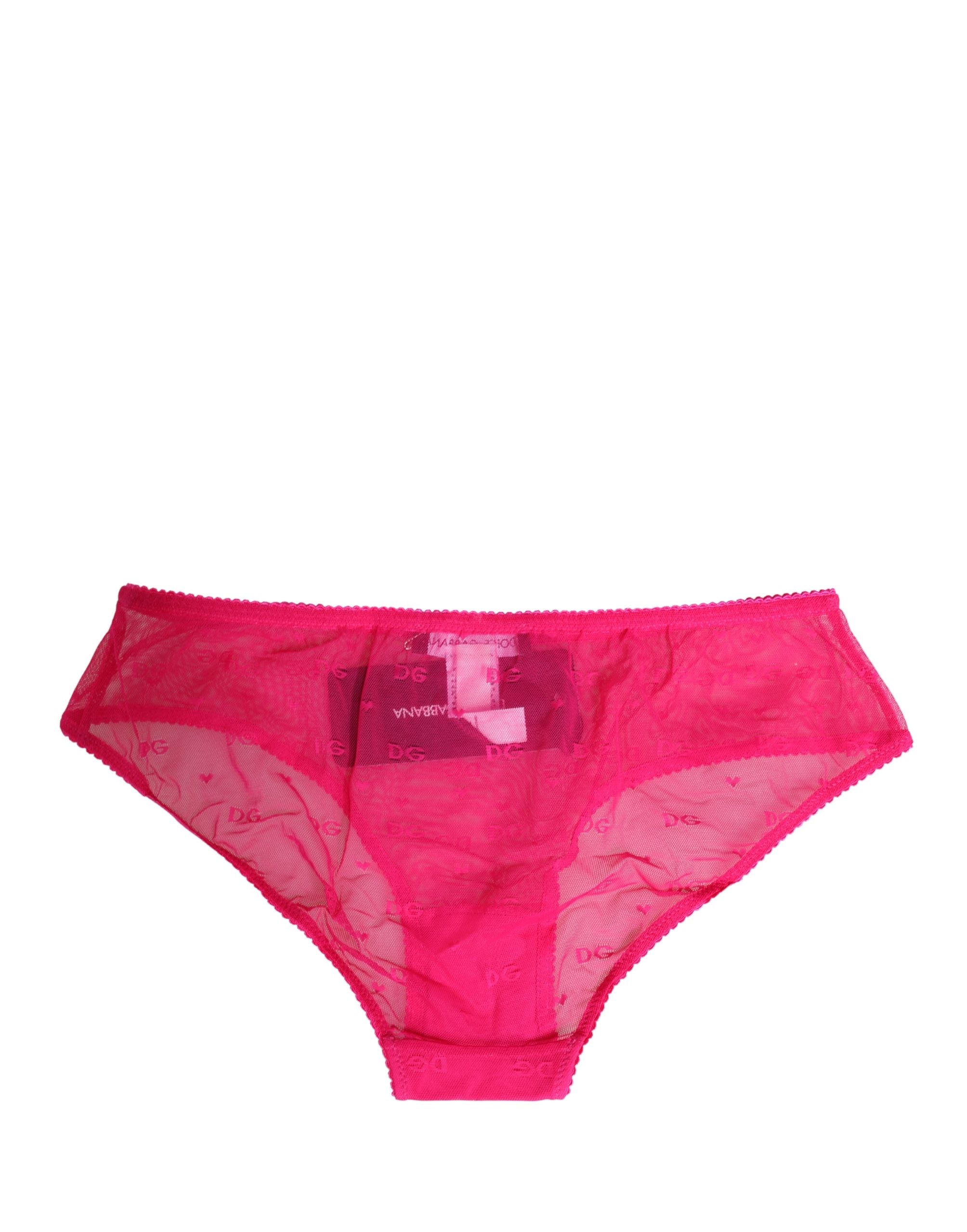 Dolce & Gabbana Pink Lace Cheekini Lingerie Panty Brief Underwear Dolce & Gabbana