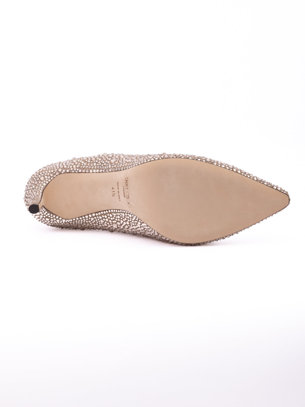 Jimmy Choo Honey Gold Shimmer Suede Crystals Romy 85 pumps Jimmy Choo