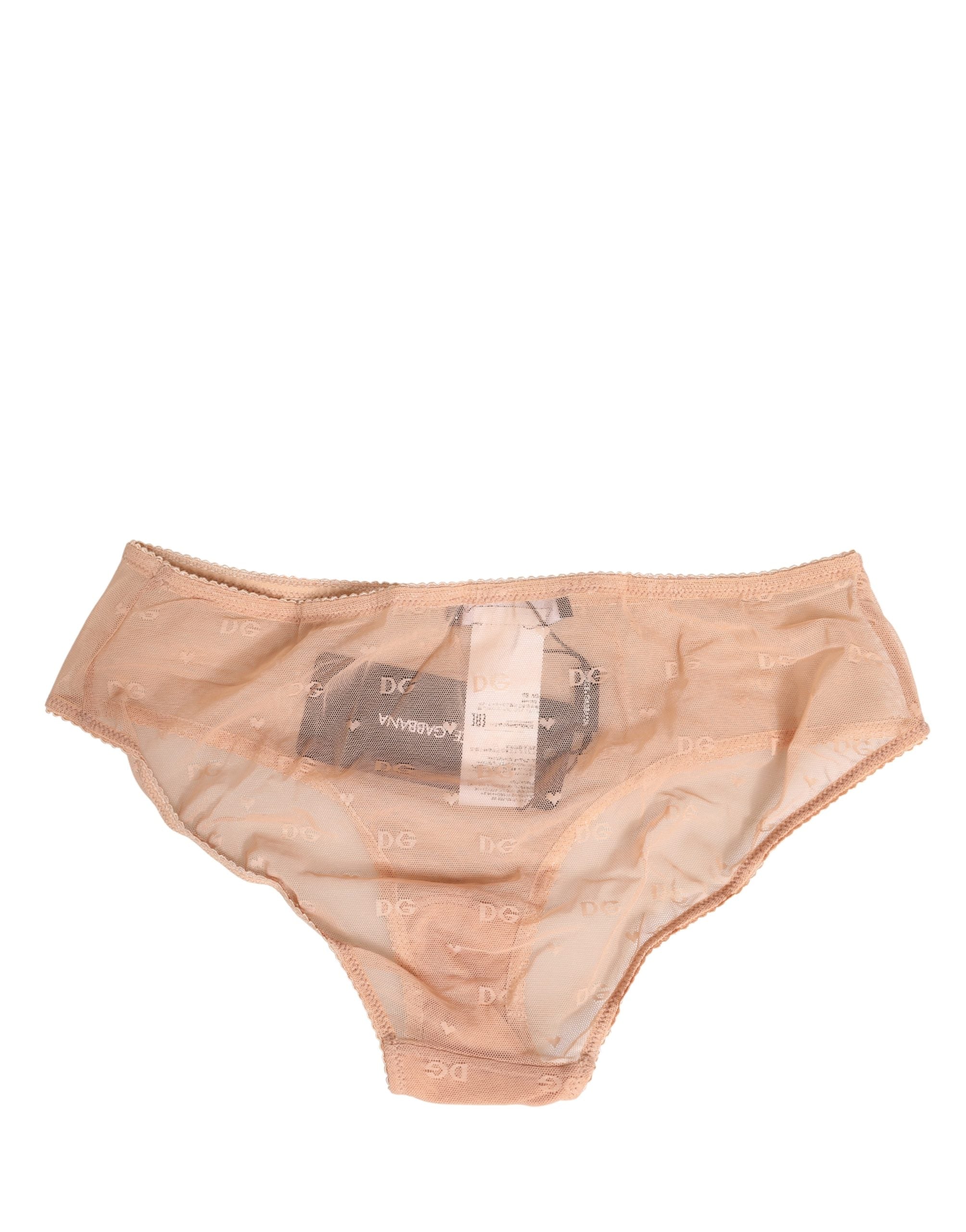 Dolce & Gabbana Beige Lace Cheekini Lingerie Panty Brief Underwear Dolce & Gabbana