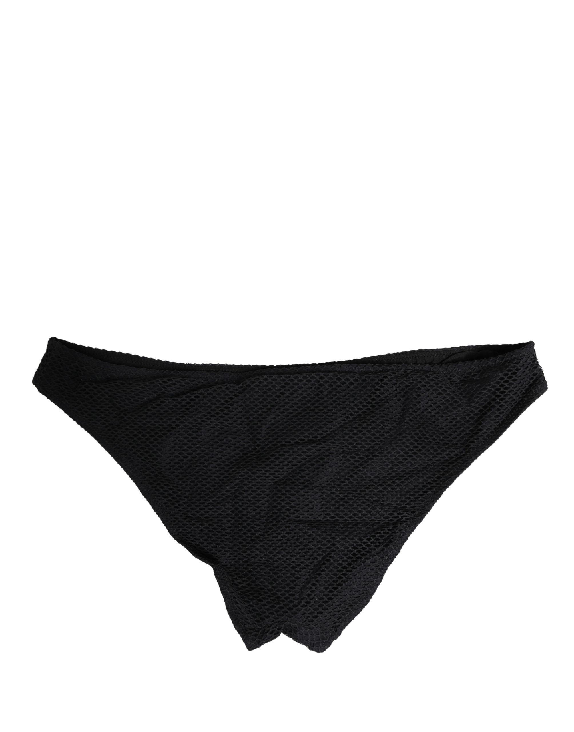 Dolce & Gabbana Black Nylon DG Logo Plaque Regular Brief Underwear Dolce & Gabbana