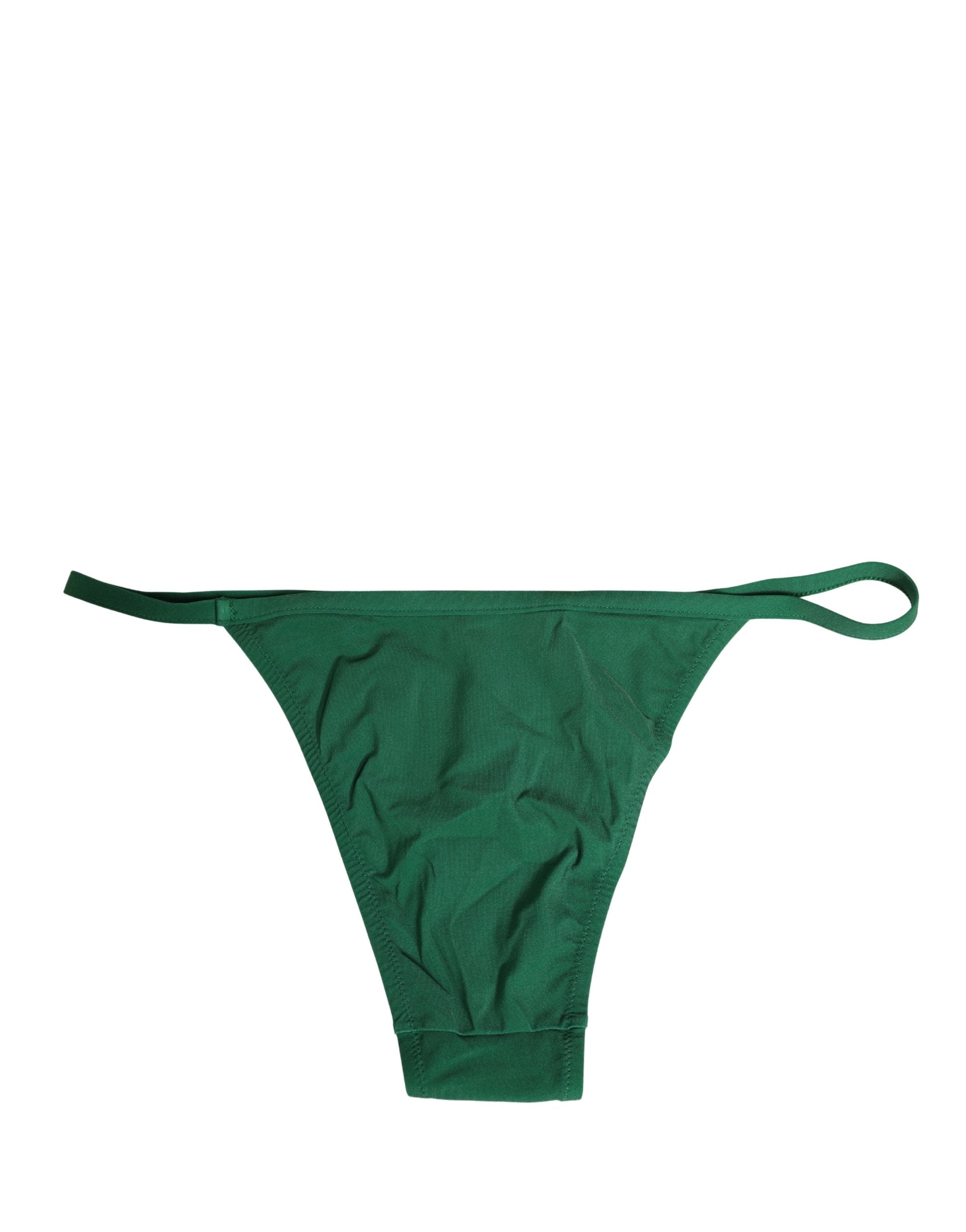Dolce & Gabbana Green Nylon Bottom Beachwear Bikini Swimwear Dolce & Gabbana