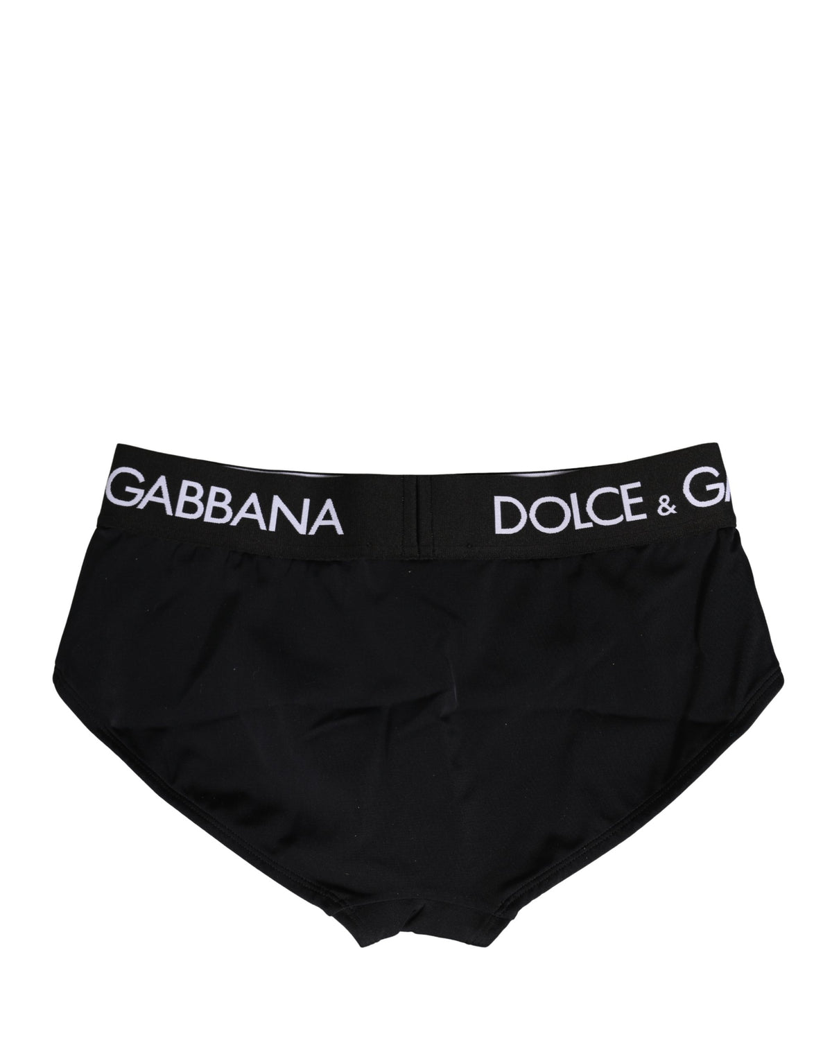 Dolce & Gabbana Black Nylon Stretch Coulotte Panty Underwear