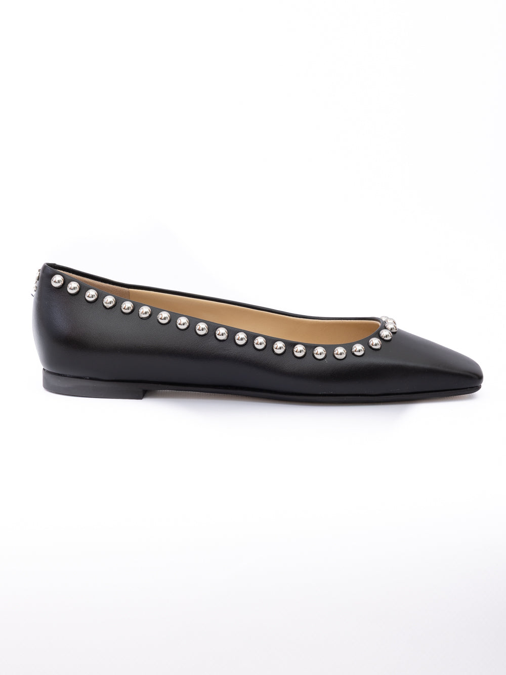 Jimmy Choo Black Leather Dome Studs Mirele Ballet Flat Jimmy Choo