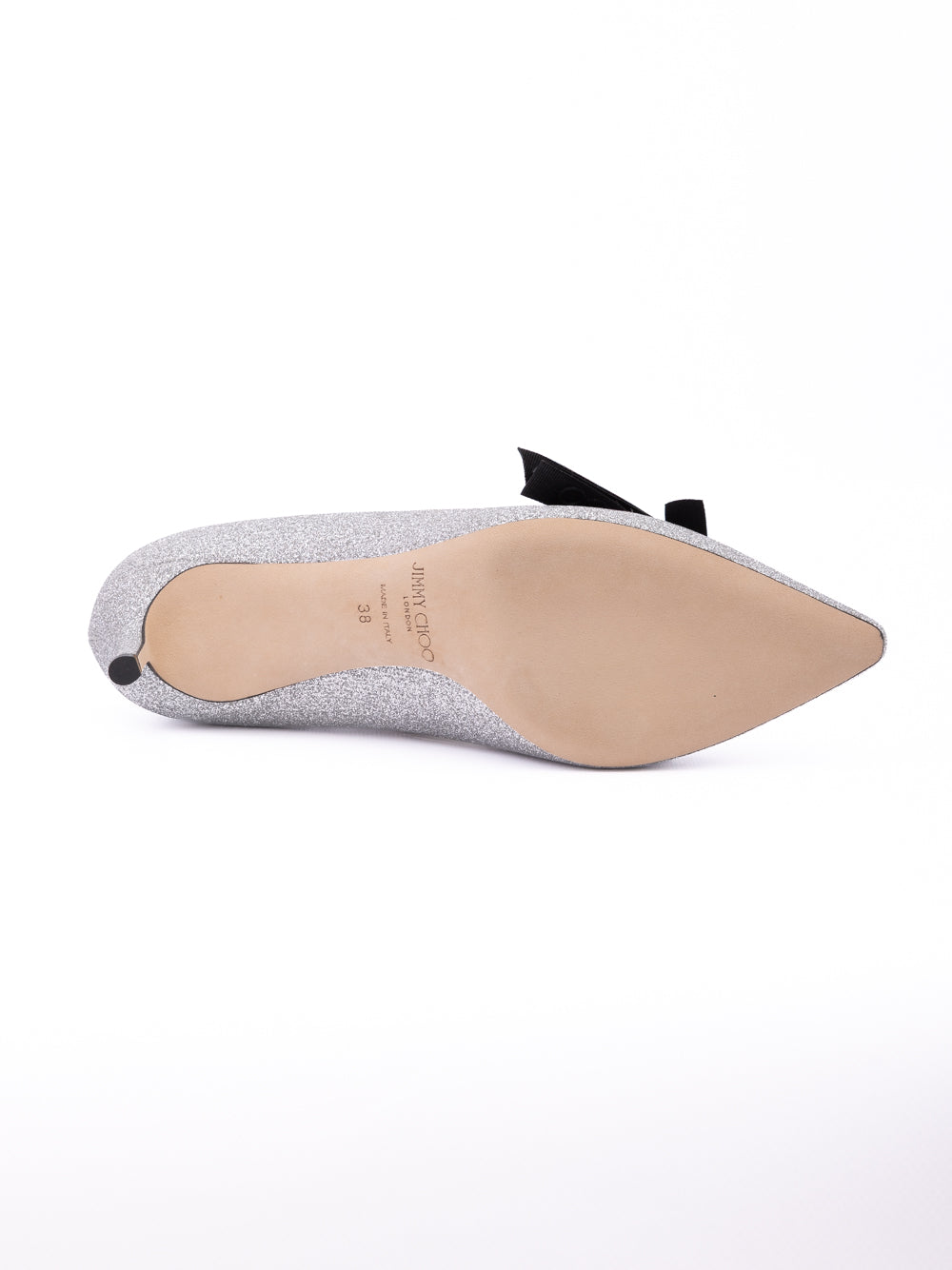 Jimmy Choo Silver Fine Glitter Fabric Romy 60 Pumps Jimmy Choo