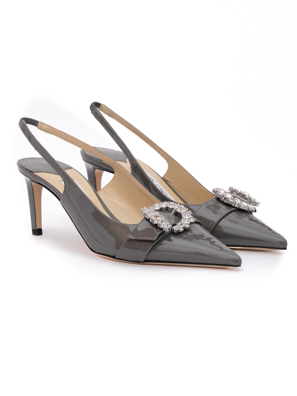 Jimmy Choo Storm Grey Patent Leather Chery SB 65 Pumps Jimmy Choo