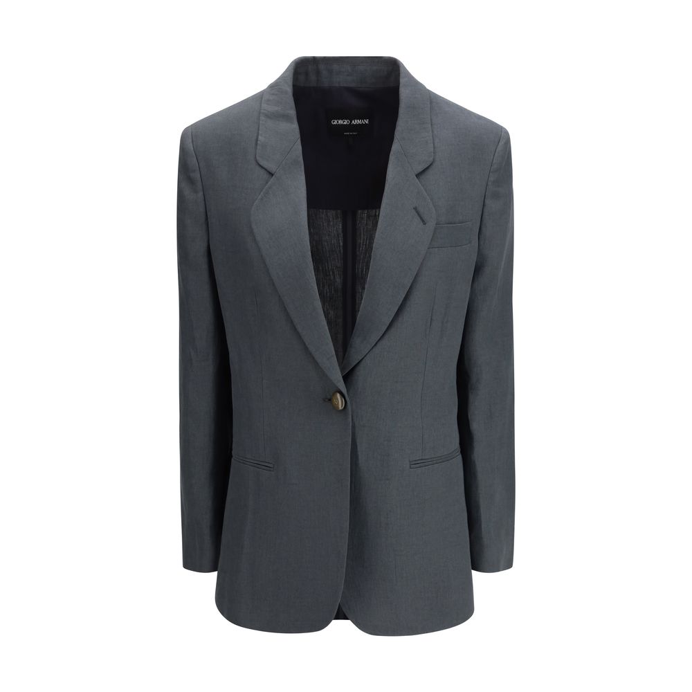 Giorgio Armani Gray Linen Jacket Giorgio Armani