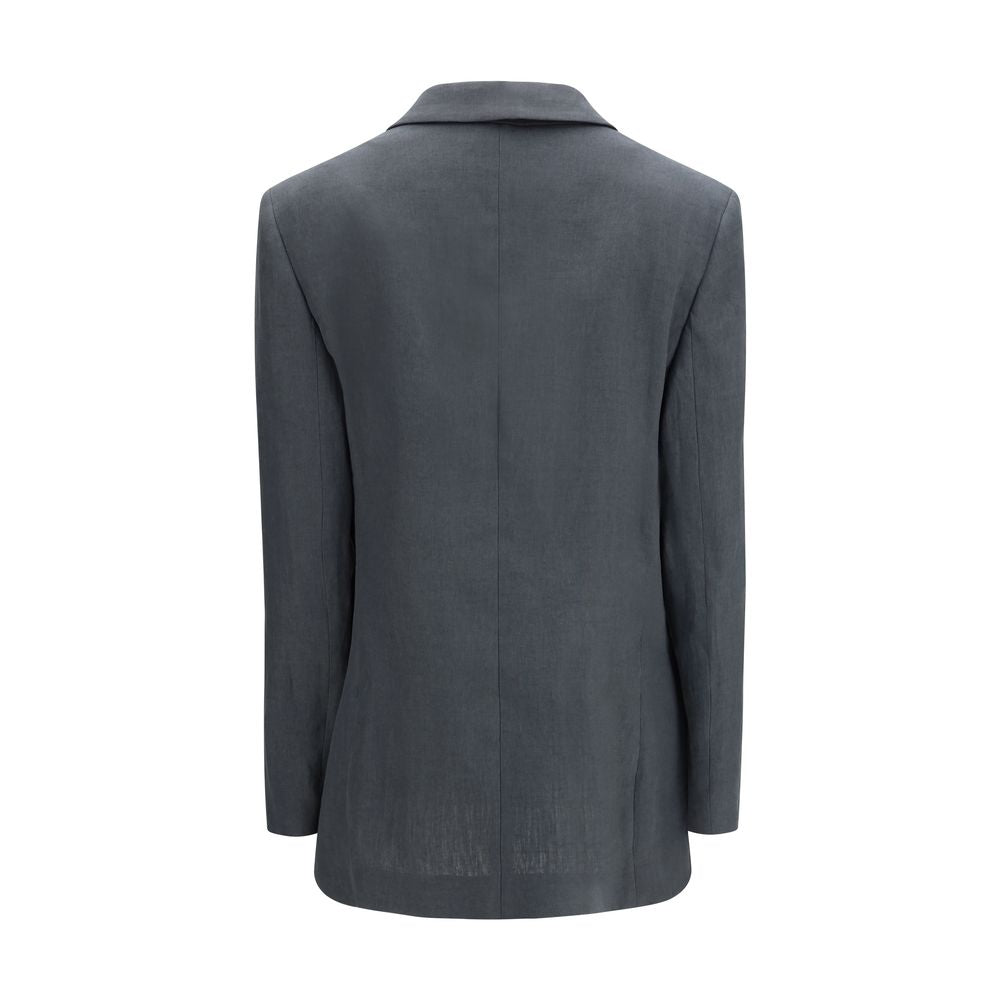 Giorgio Armani Gray Linen Jacket Giorgio Armani