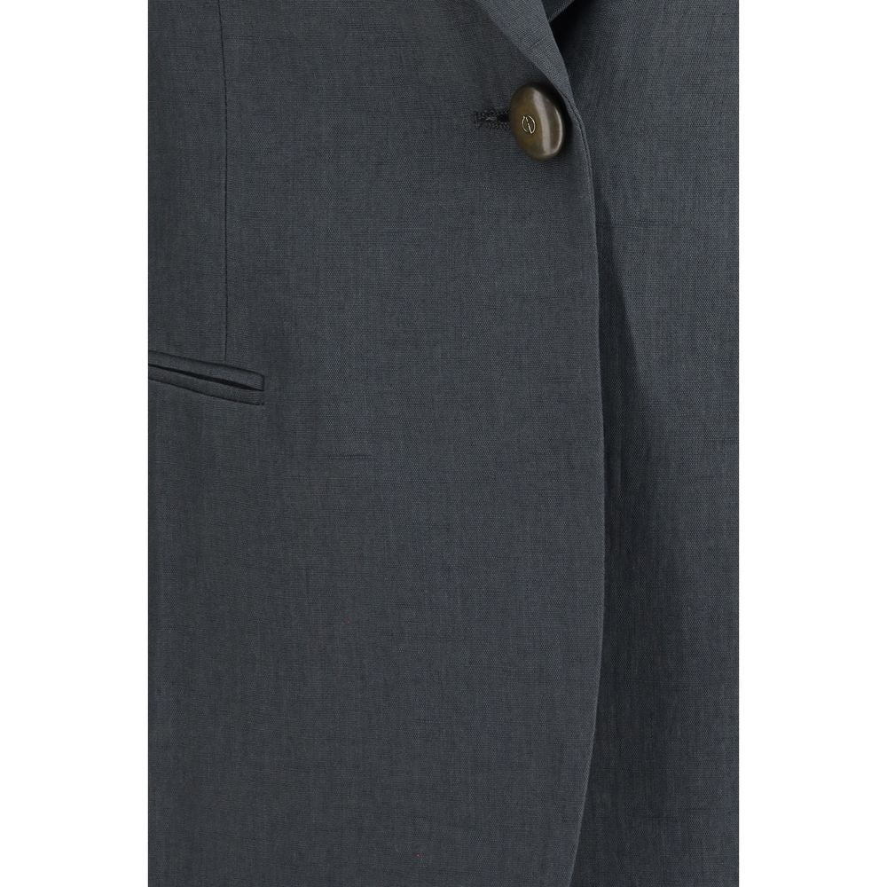 Giorgio Armani Gray Linen Jacket Giorgio Armani