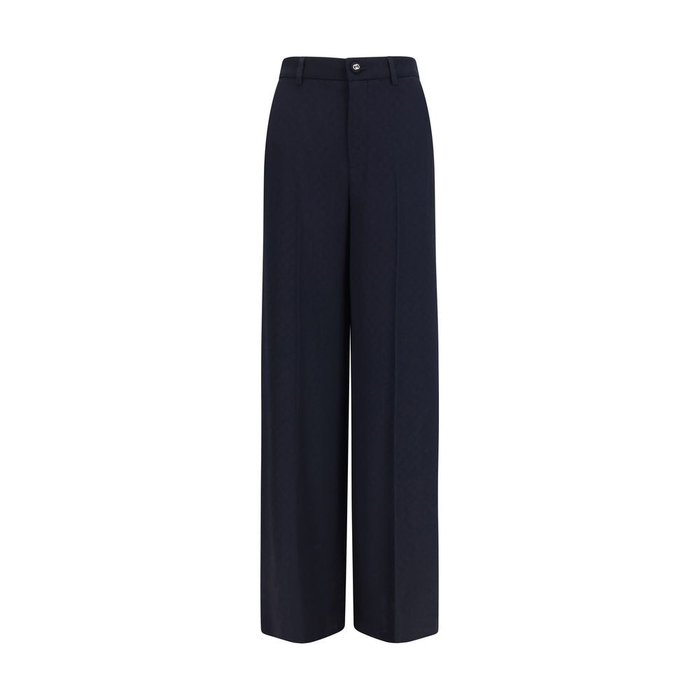 Gucci Blue Viscose Casual Pants Gucci