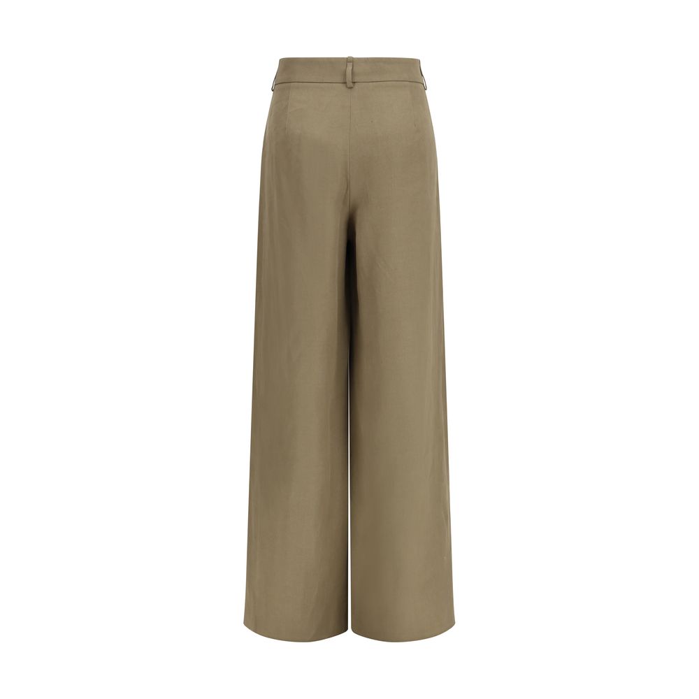 Giorgio Armani Beige Linen Casual Pants Giorgio Armani