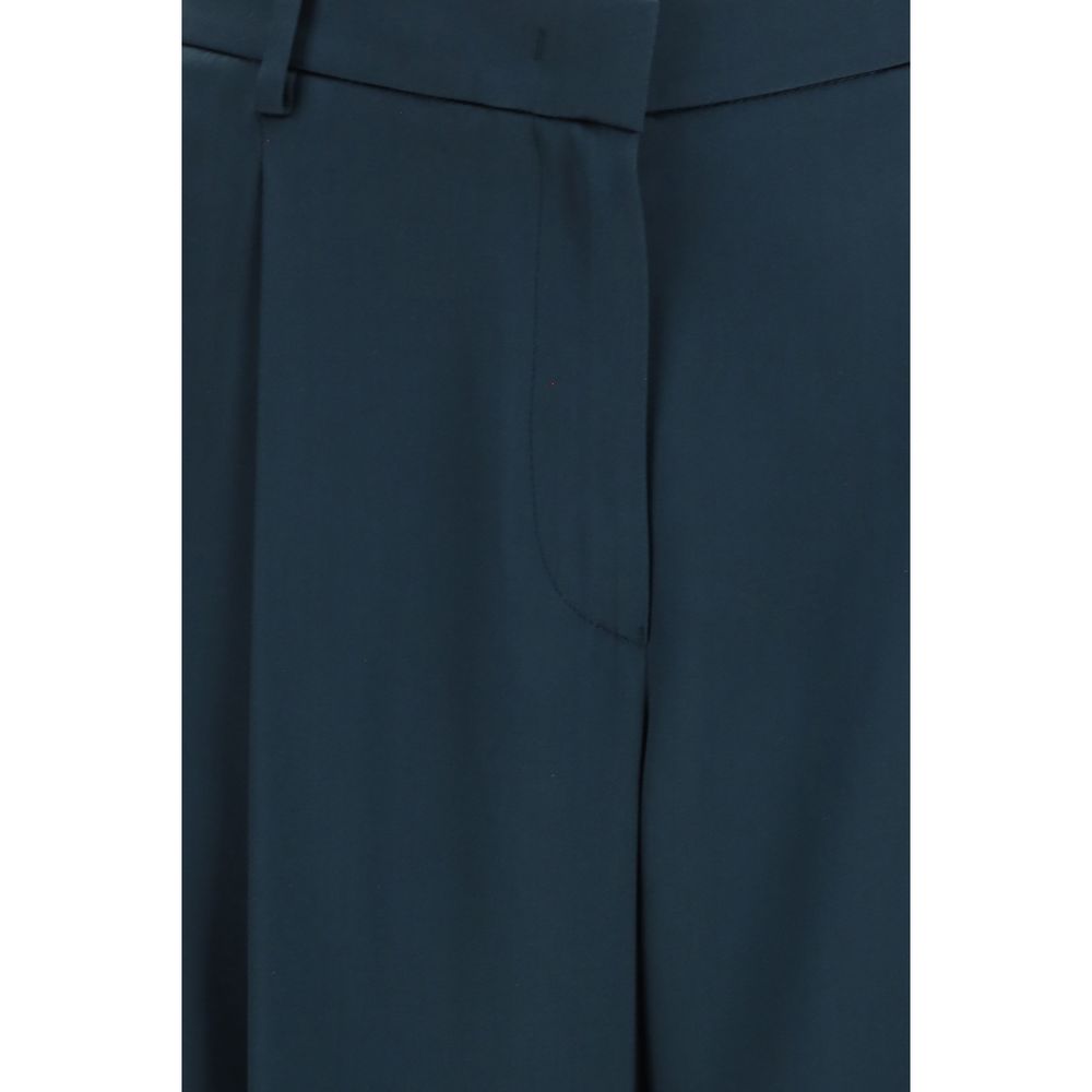 Giorgio Armani Blue Silk Casual Pants Giorgio Armani