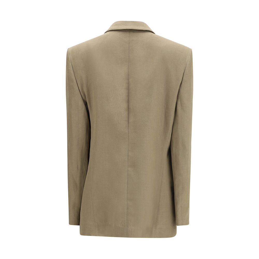 Giorgio Armani Brown Linen Coat Giorgio Armani