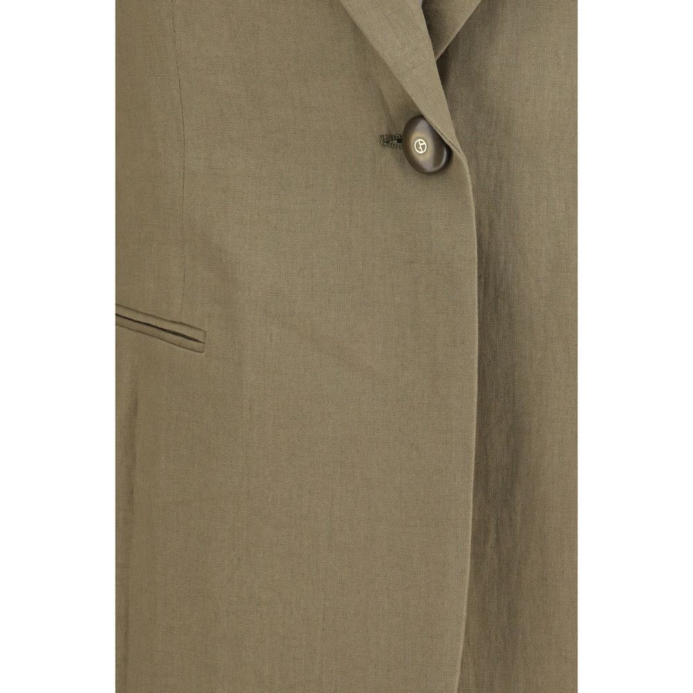 Giorgio Armani Brown Linen Coat Giorgio Armani