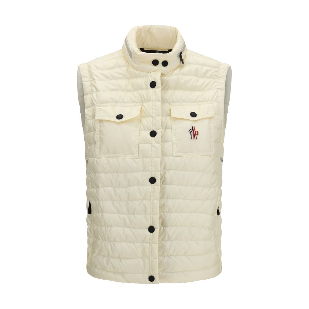 Moncler Grenoble Beige Polyamide Sleeveless Jacket Moncler Grenoble