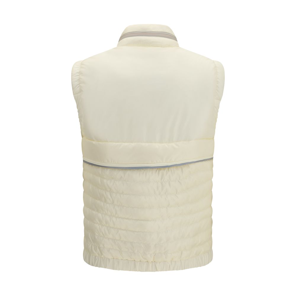 Moncler Grenoble Beige Polyamide Sleeveless Jacket Moncler Grenoble