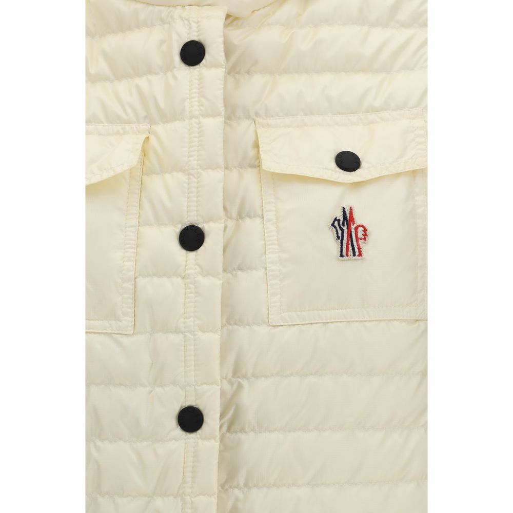 Moncler Grenoble Beige Polyamide Sleeveless Jacket Moncler Grenoble