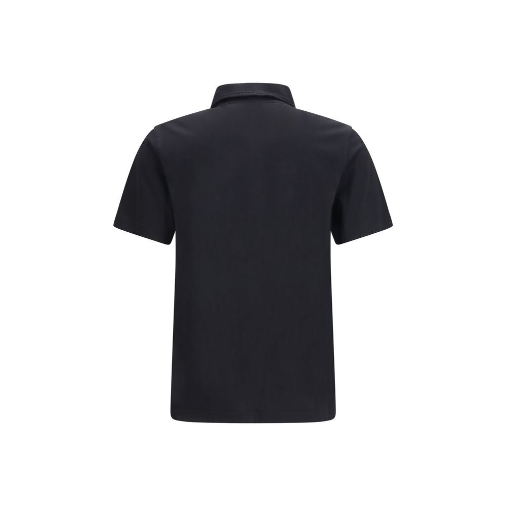 Burberry Blue Cotton Polo Shirt Burberry