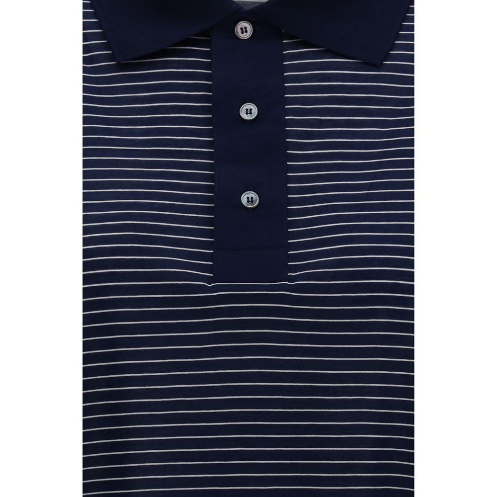 Ami Paris Blue Cotton Polo Shirt Ami Paris
