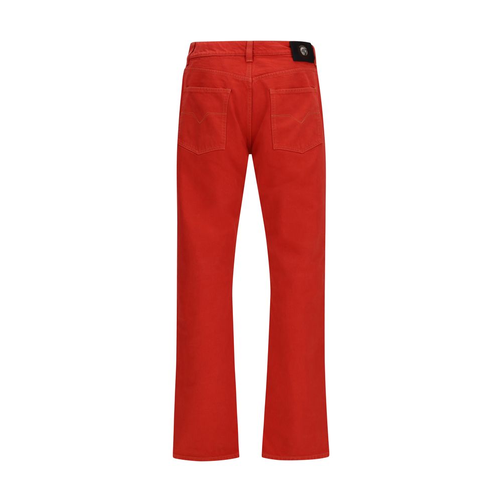 Versace Multicolor Cotton Straight-Leg Jeans Versace