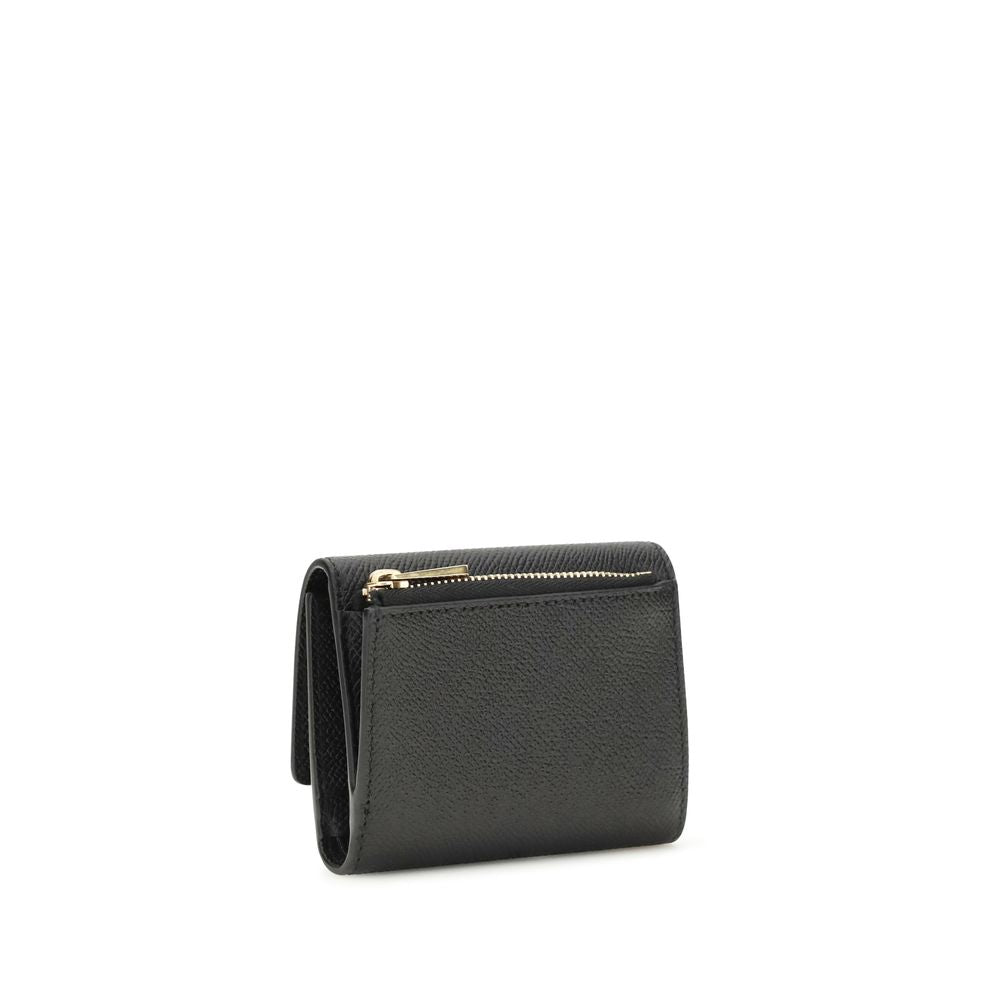 Ferragamo Black Calf Leather Bos Taurus Wallet Ferragamo