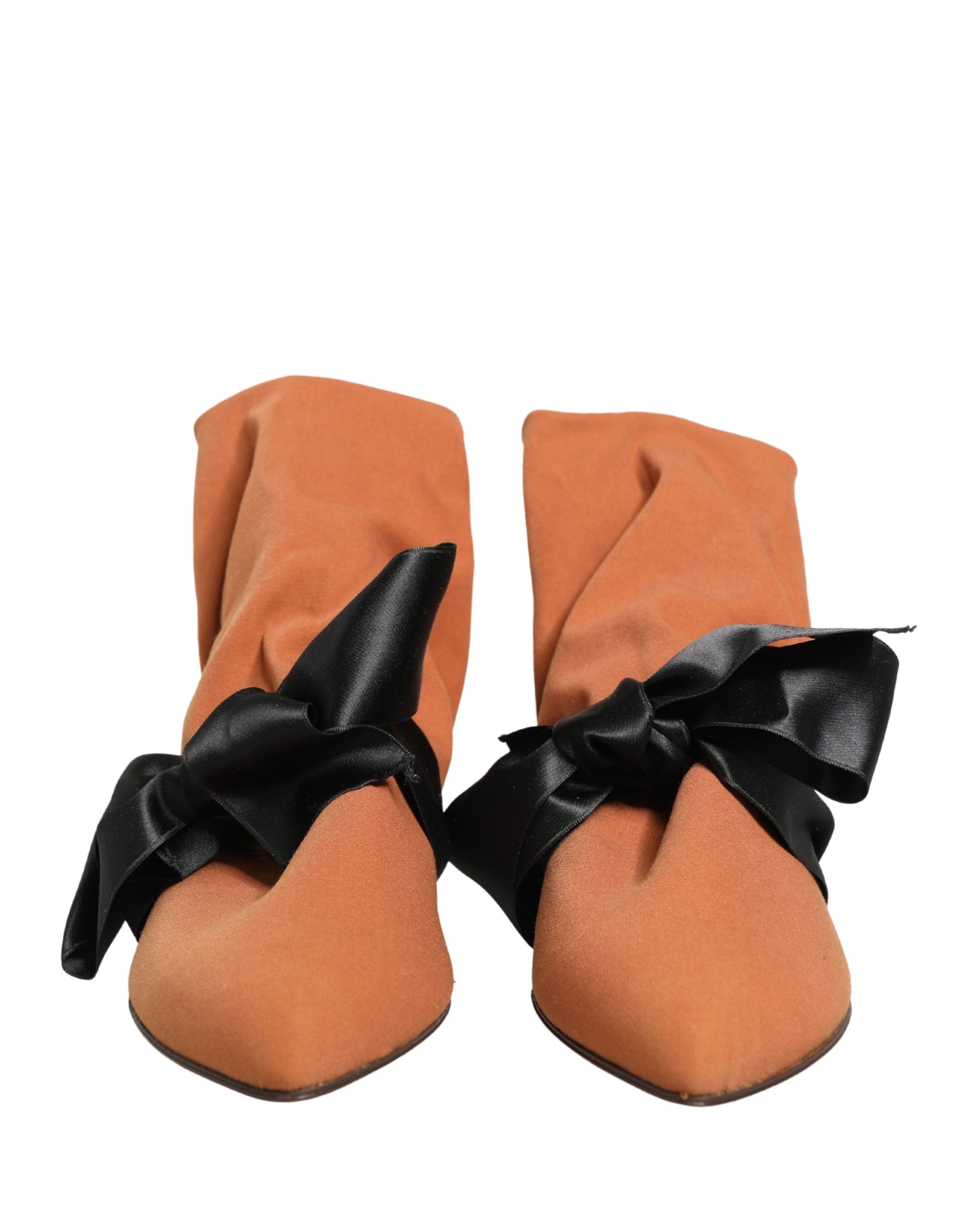 Dolce & Gabbana Brown Black Suede Boots Shoes Dolce & Gabbana