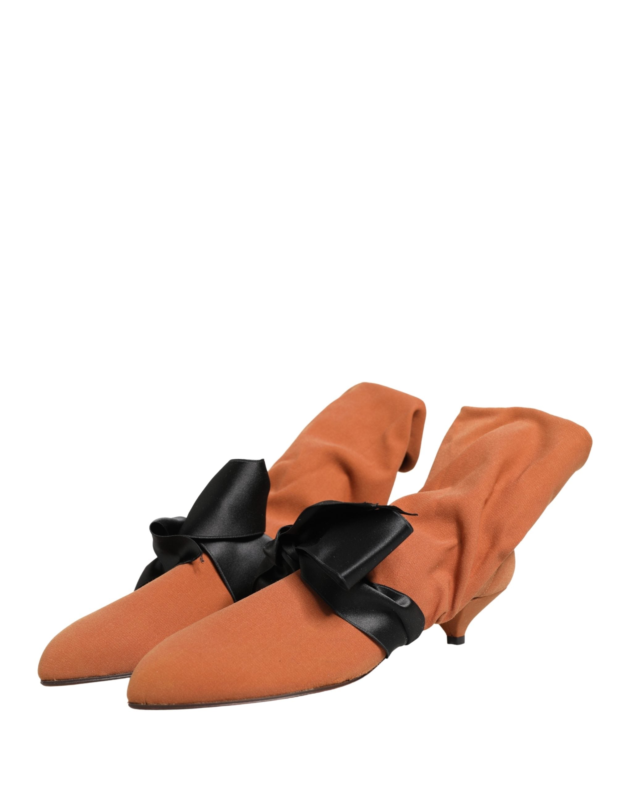 Dolce & Gabbana Brown Black Suede Boots Shoes Dolce & Gabbana