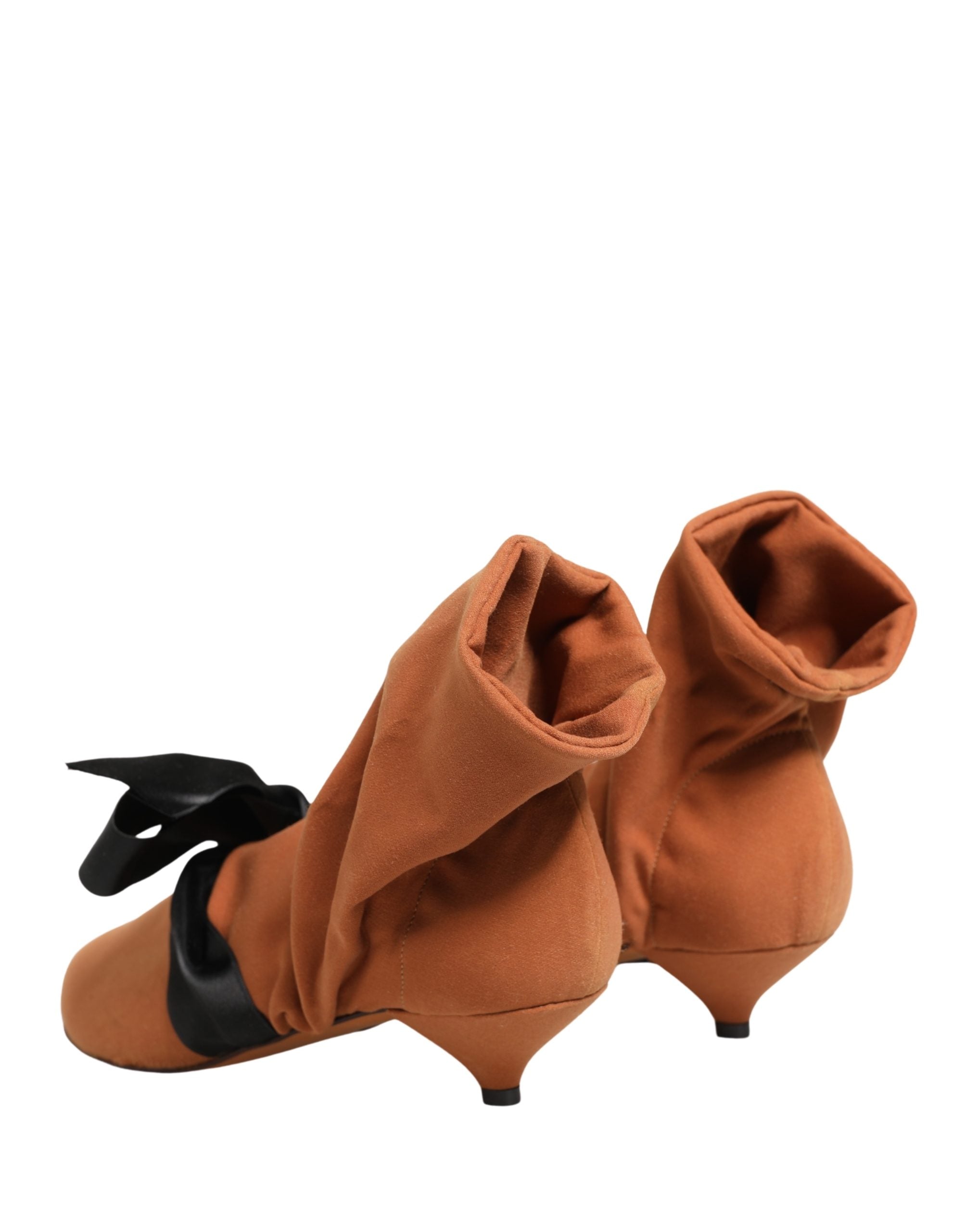 Dolce & Gabbana Brown Black Suede Boots Shoes Dolce & Gabbana