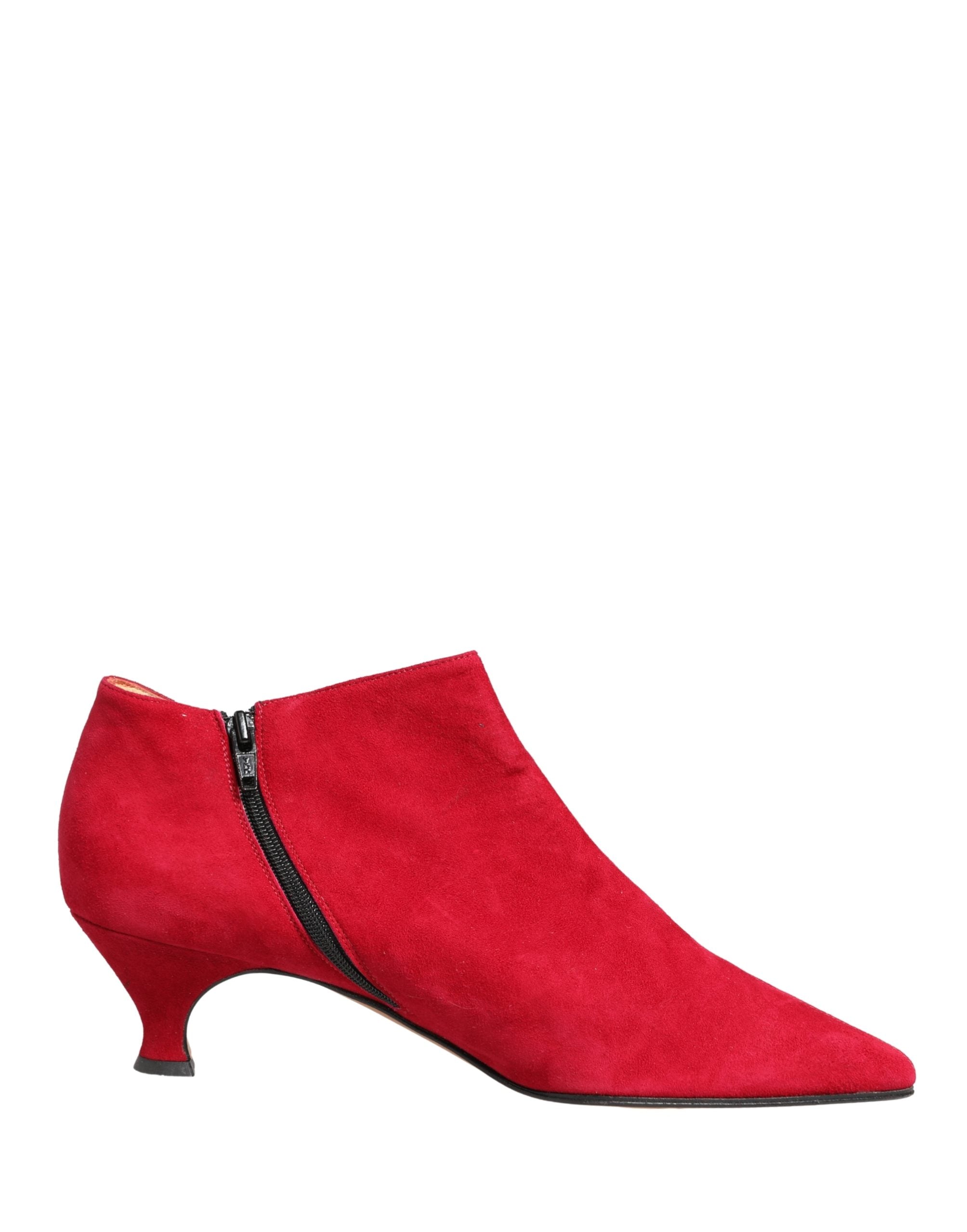 Dolce & Gabbana Red Suede Ankle Boots Shoes Dolce & Gabbana