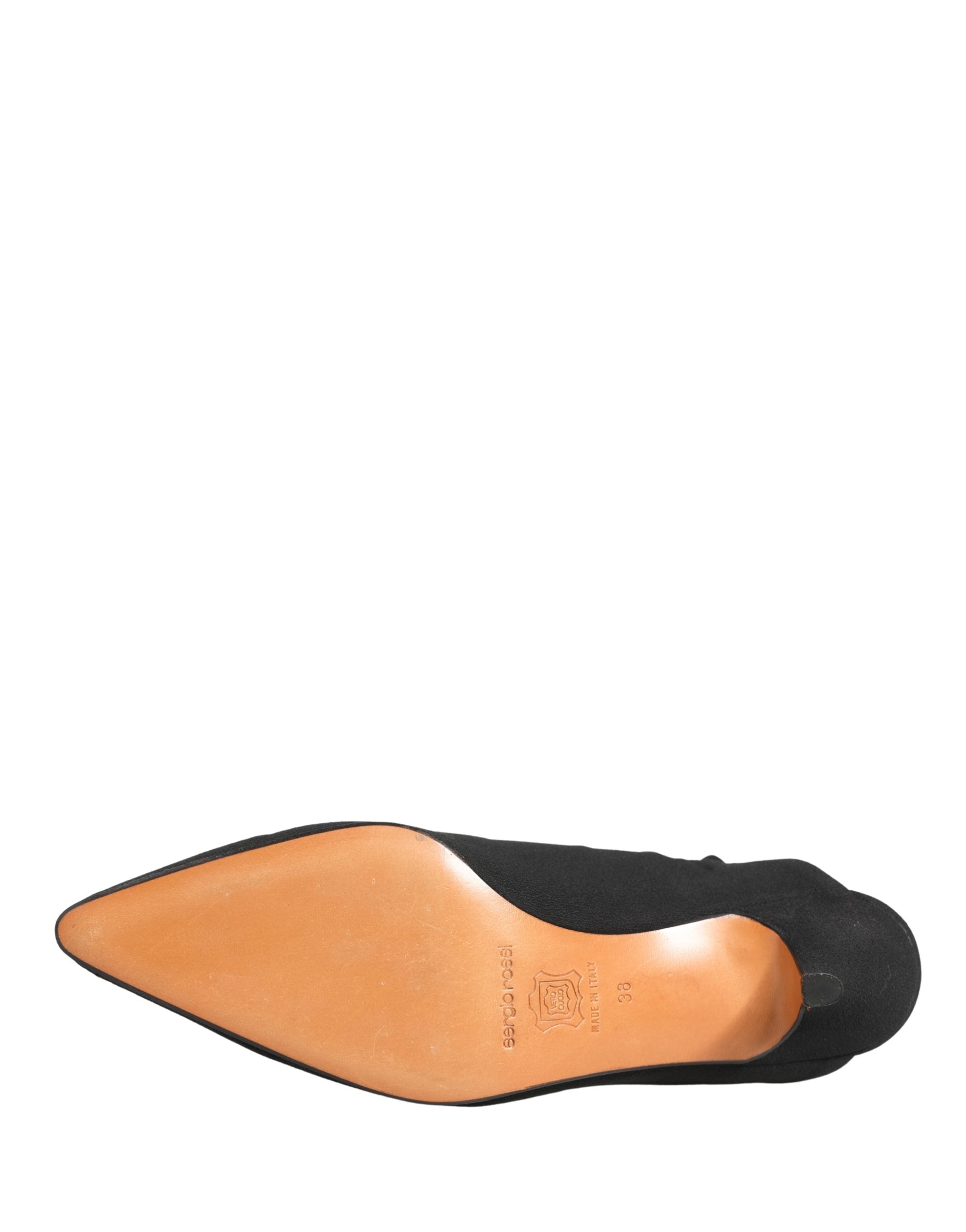 Dolce & Gabbana Black Suede Heel Mule Shoes Dolce & Gabbana