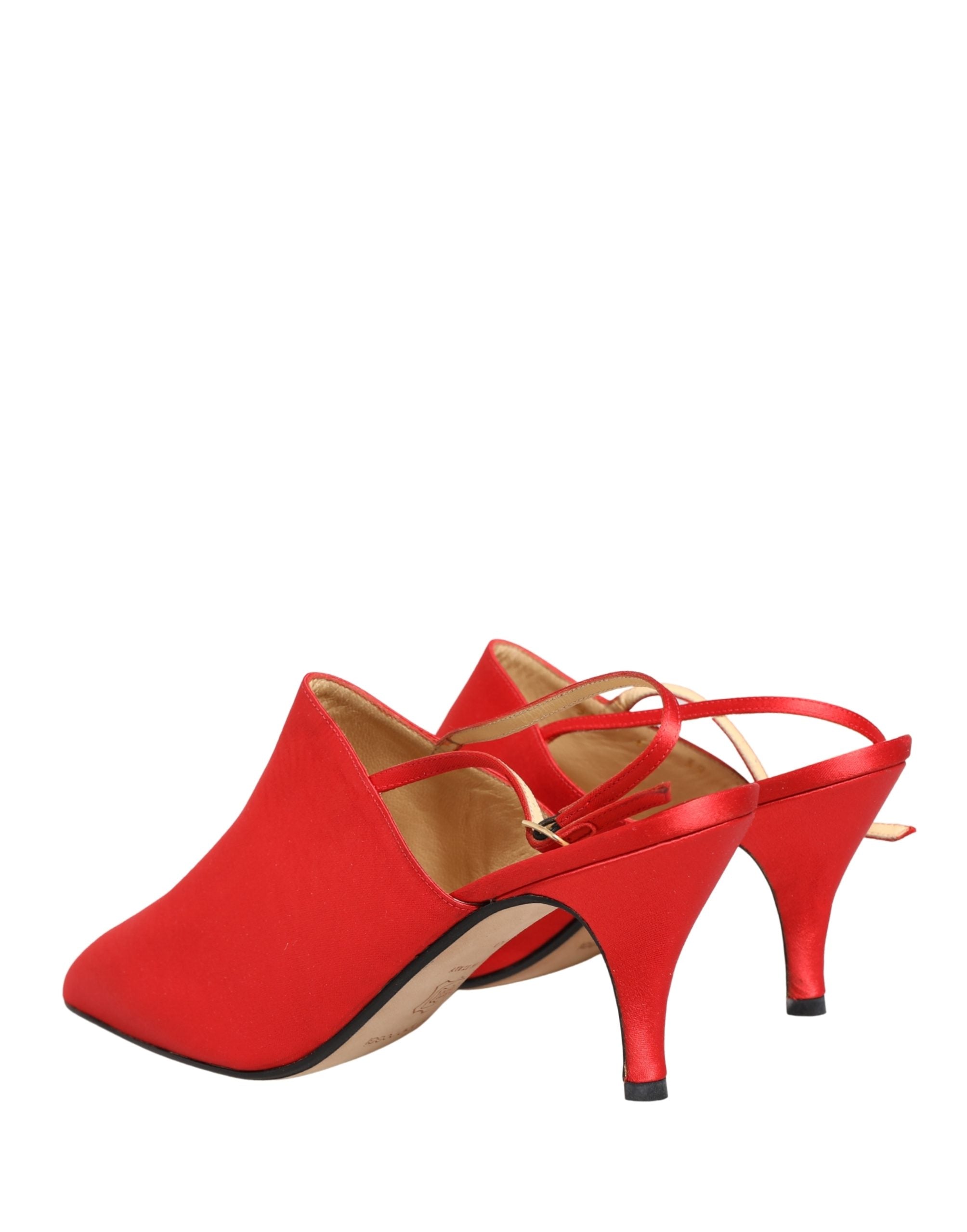 Dolce & Gabbana Red Suede Heel Slingback Shoes Dolce & Gabbana