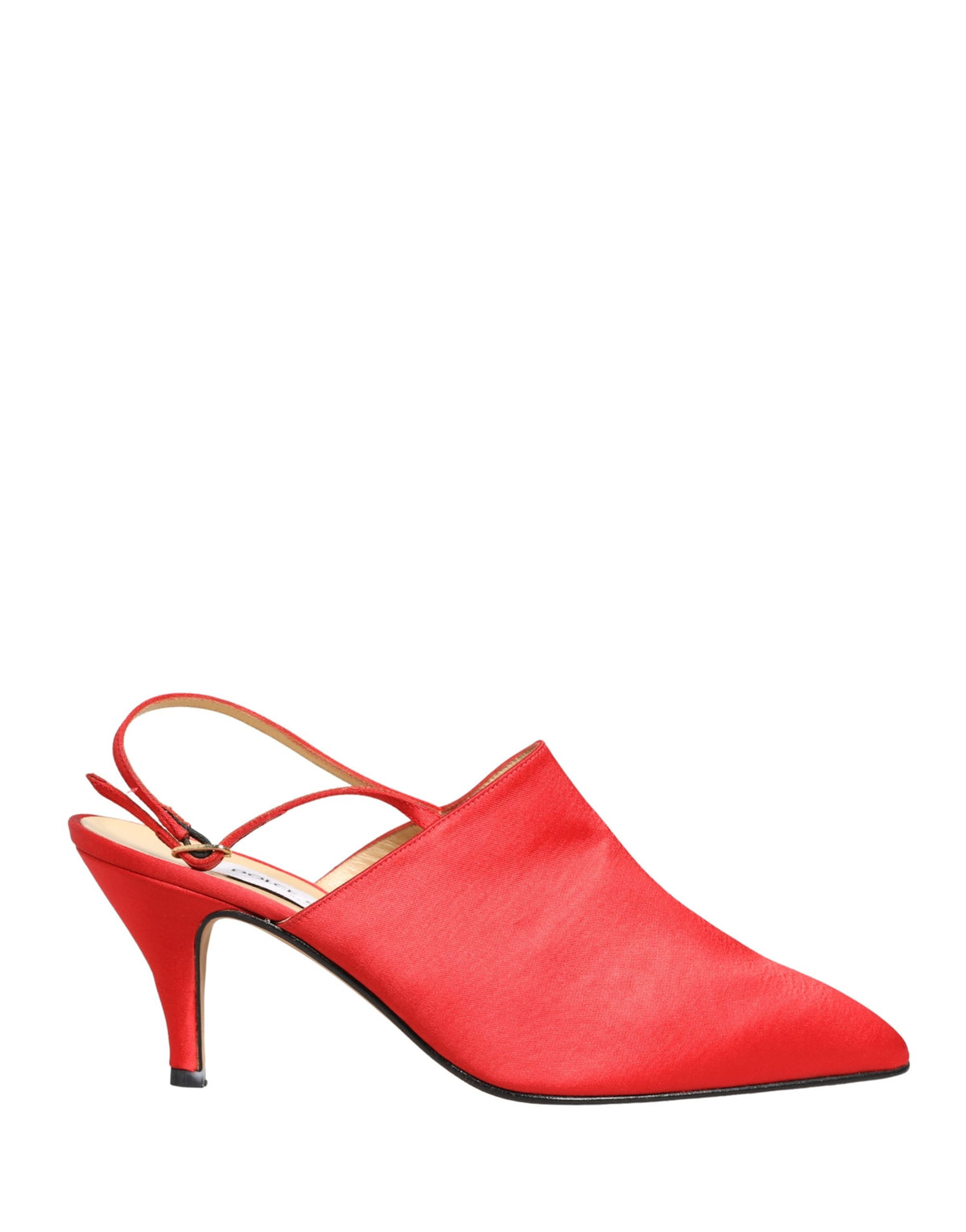 Dolce & Gabbana Red Suede Heel Slingback Shoes