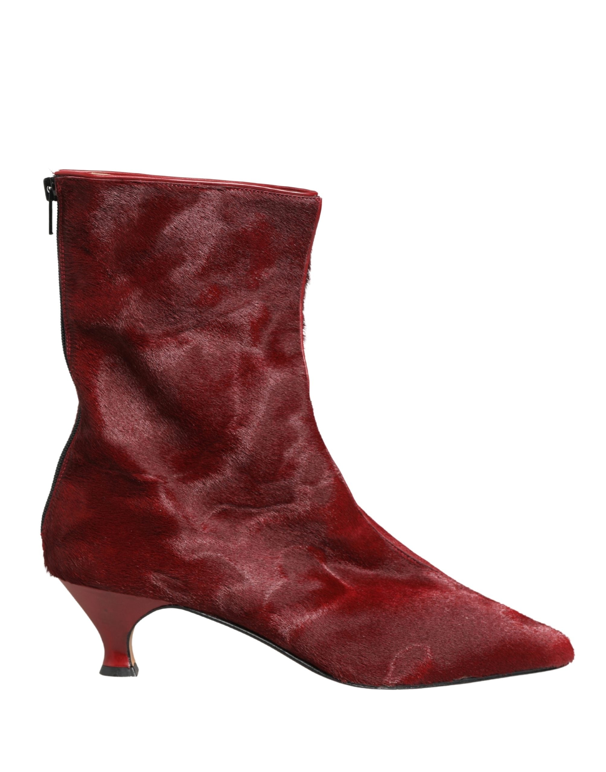 Dolce & Gabbana Burgundy Mid Calf Boots Shoes Dolce & Gabbana