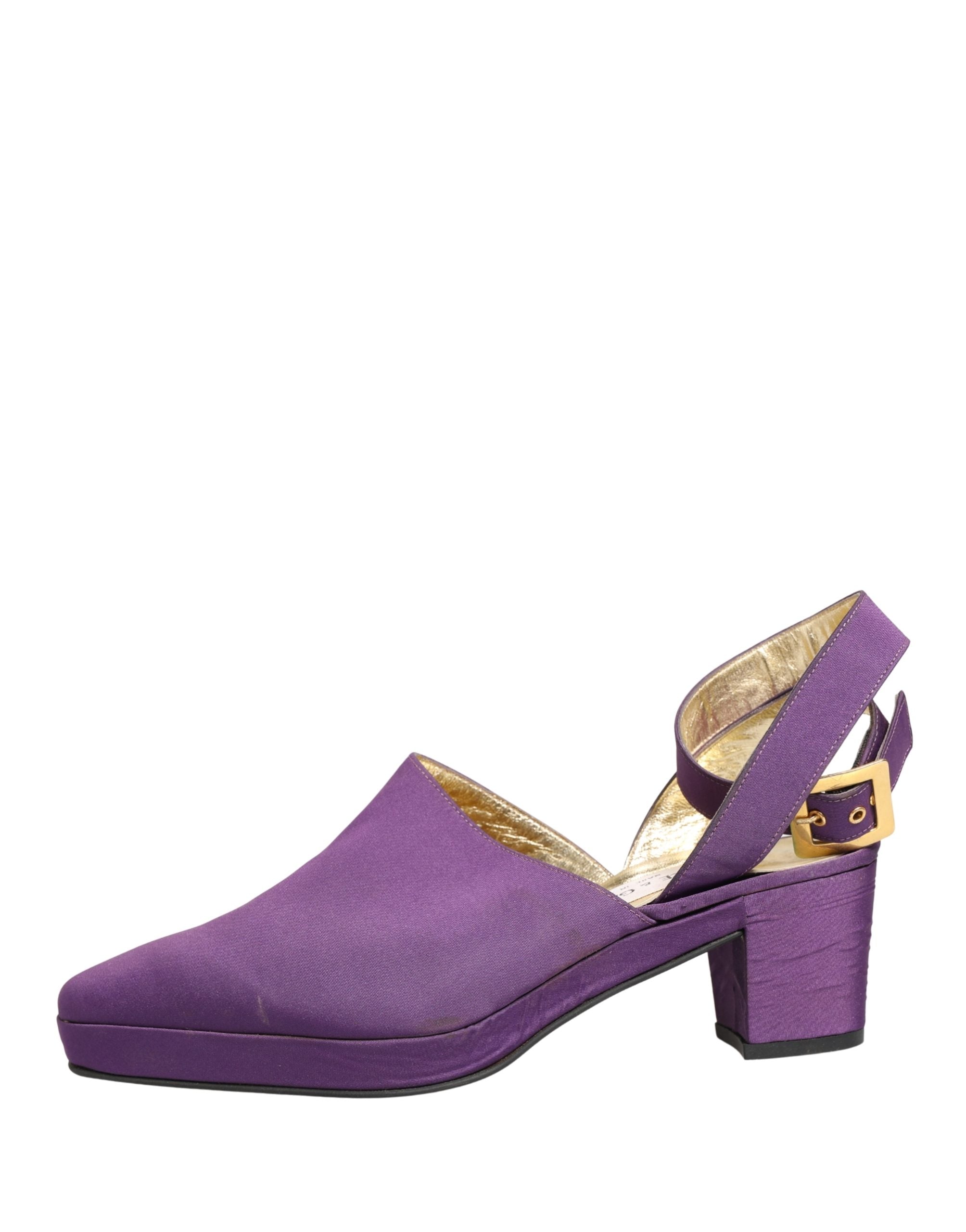Dolce & Gabbana Purple Suede Sandals Shoes Dolce & Gabbana