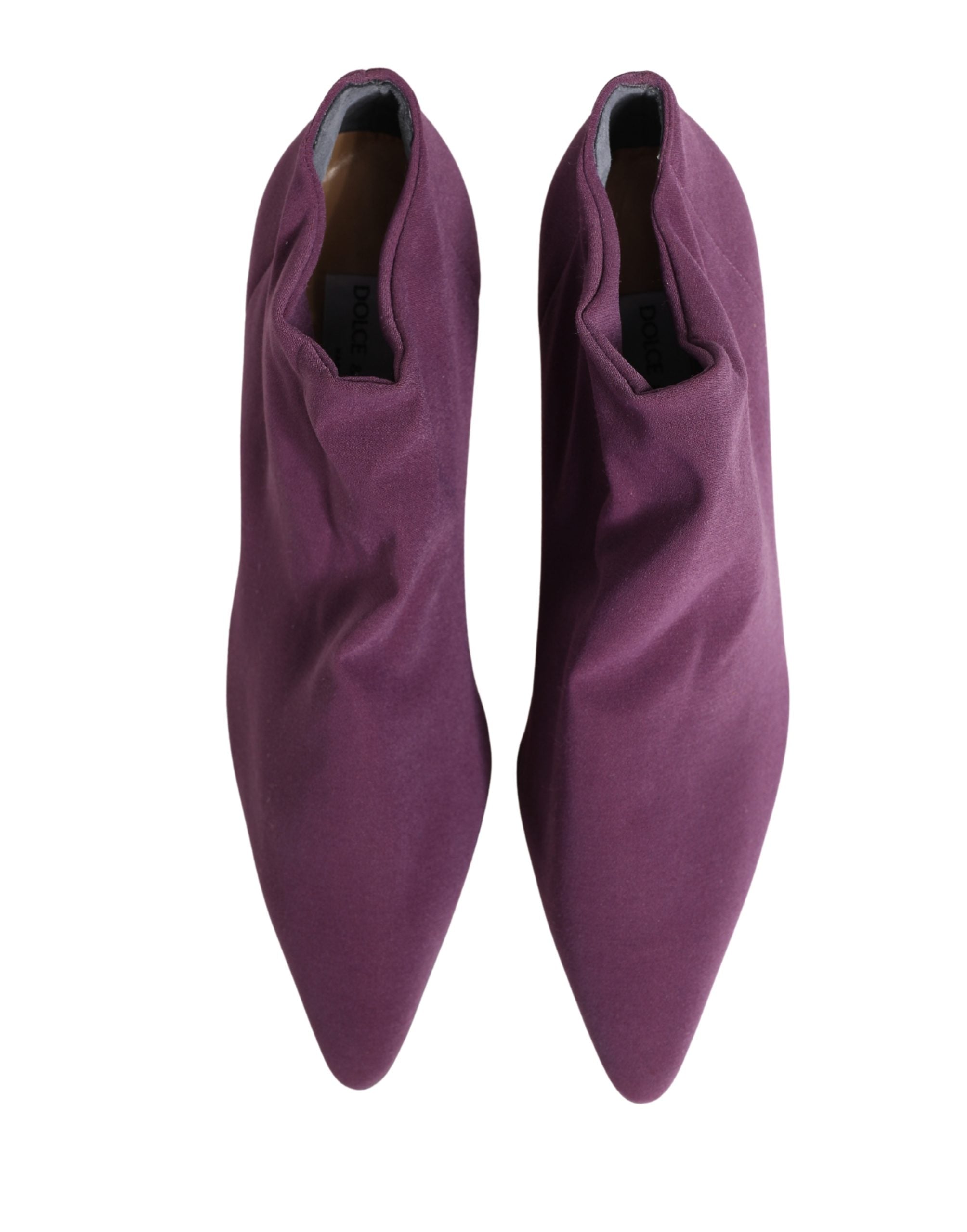 Dolce & Gabbana Shoes Purple Suede Ankle Boots Shoes Dolce & Gabbana