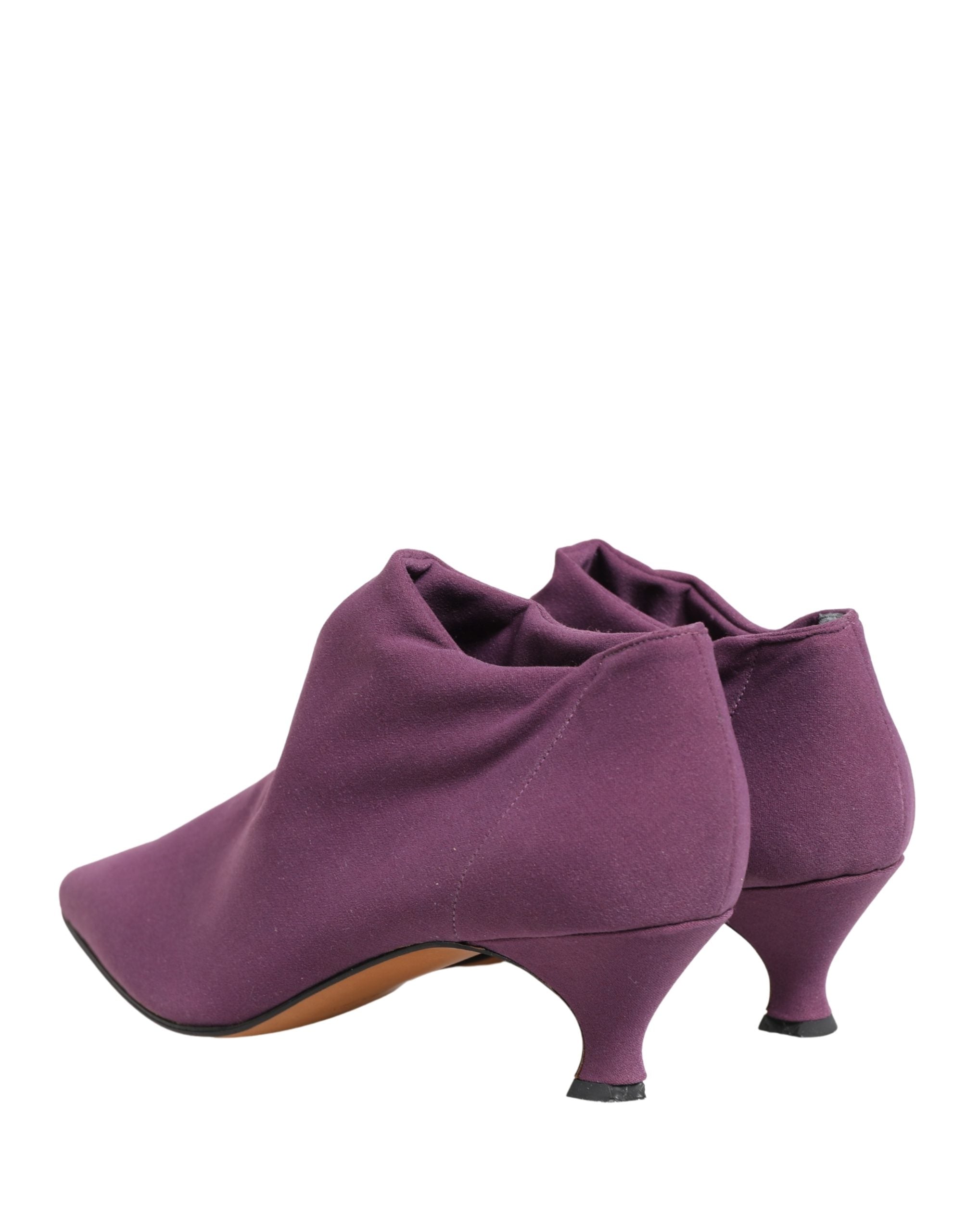 Dolce & Gabbana Shoes Purple Suede Ankle Boots Shoes Dolce & Gabbana