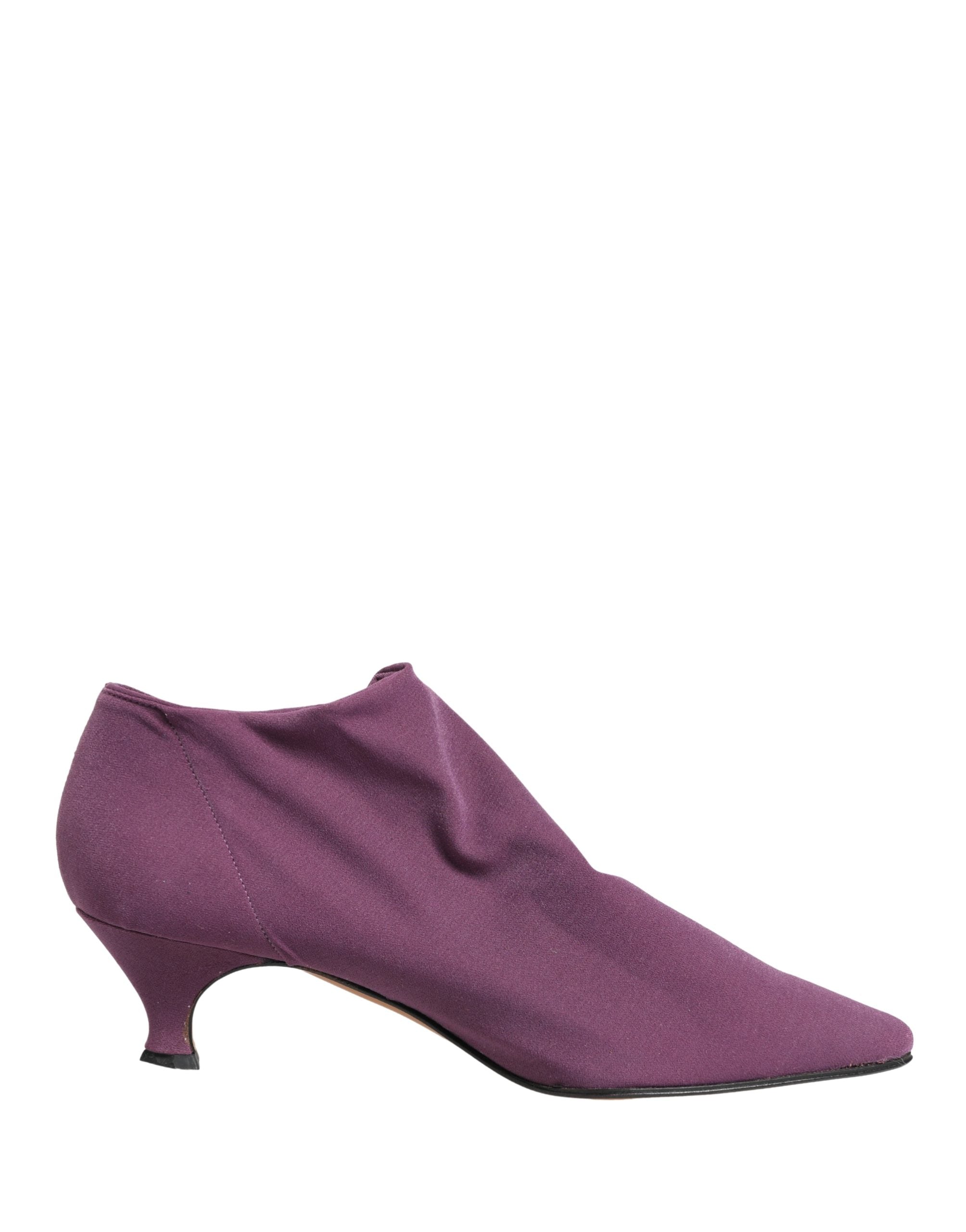 Dolce & Gabbana Shoes Purple Suede Ankle Boots Shoes Dolce & Gabbana