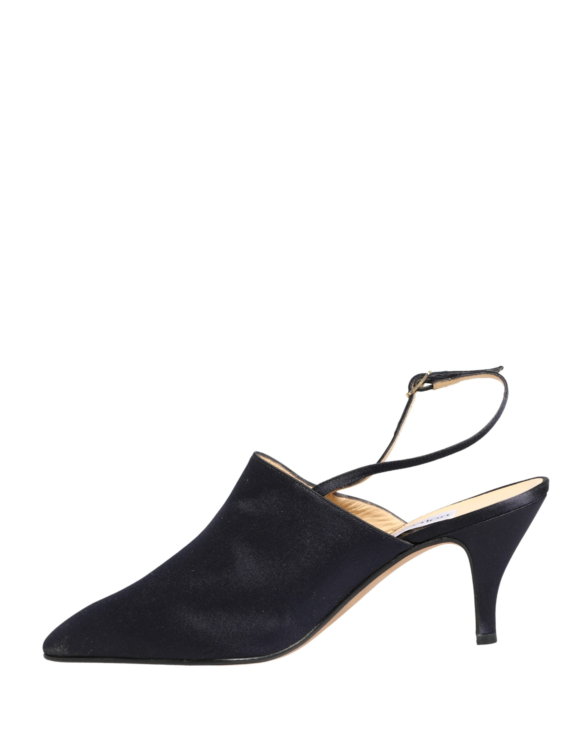 Dolce & Gabbana Black Suede Heels Slingbacks Shoes Dolce & Gabbana