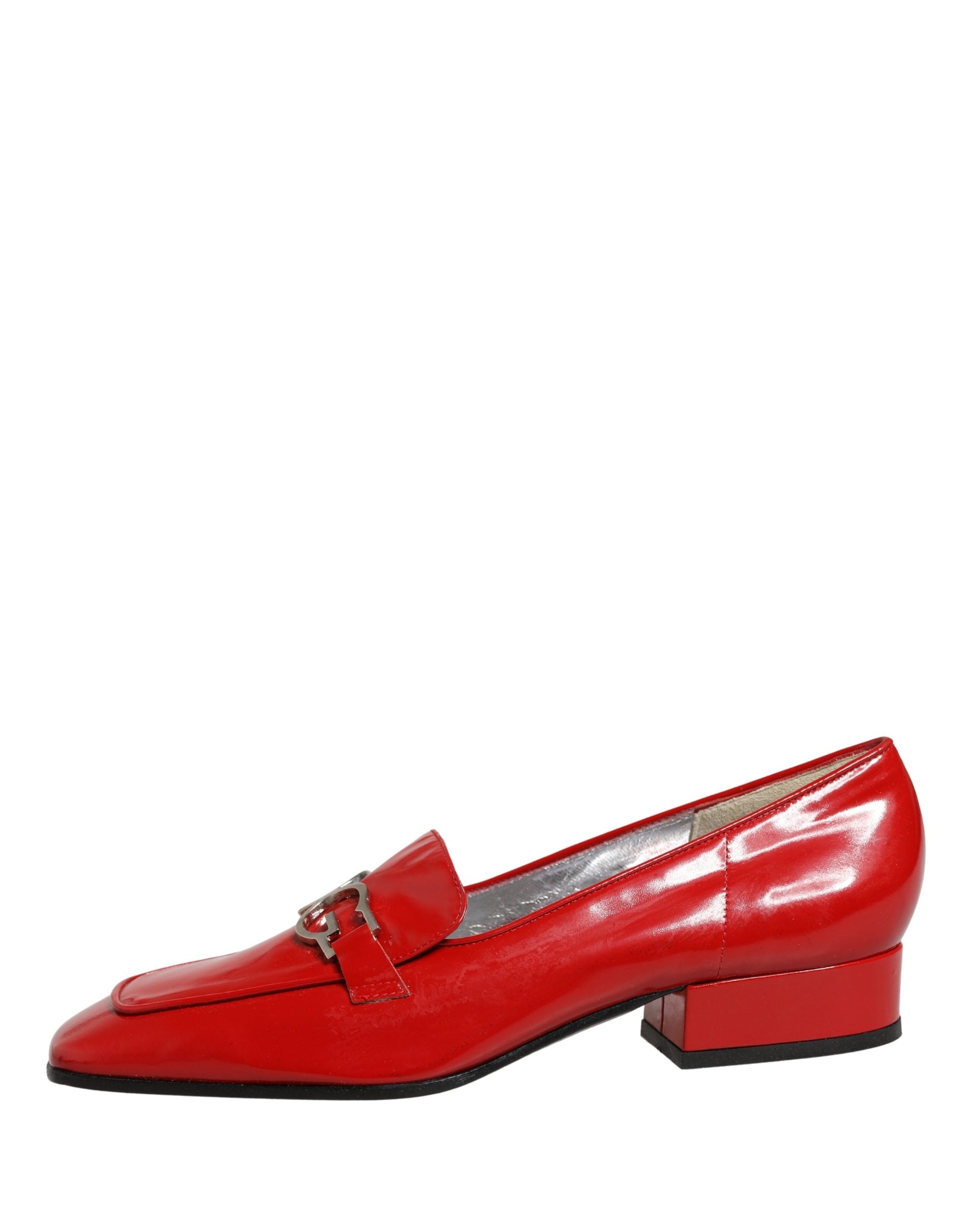 Dolce & Gabbana Red Patent Leather Moccasin Slip On Shoes Dolce & Gabbana
