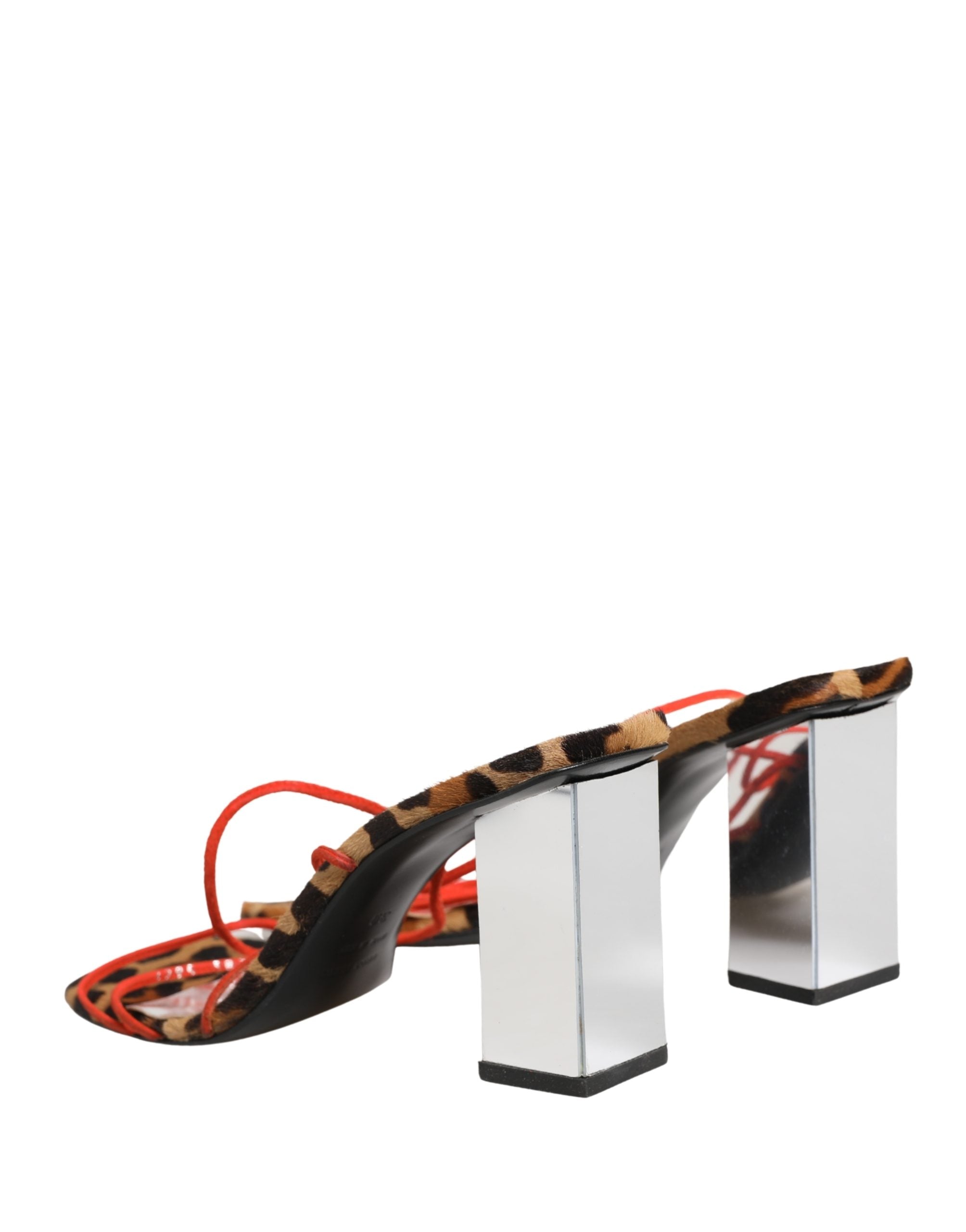 Dolce & Gabbana Multicolor Leather Block Heels Sandals Shoes Dolce & Gabbana