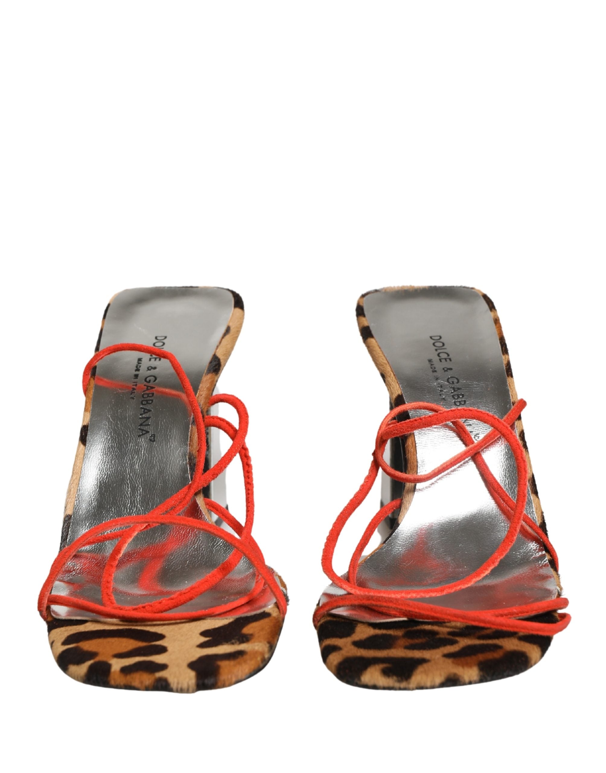 Dolce & Gabbana Multicolor Leather Block Heels Sandals Shoes Dolce & Gabbana