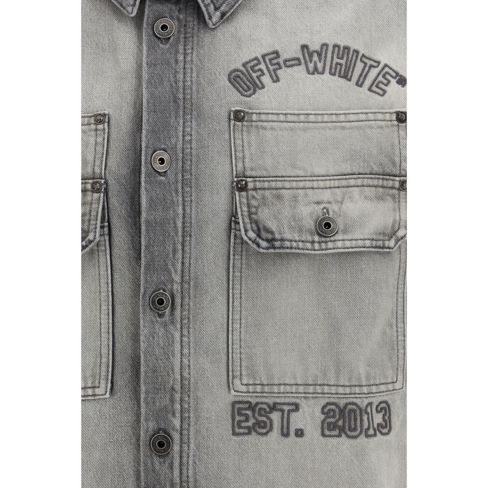 Off-White Gray Denim Shirt Off-White