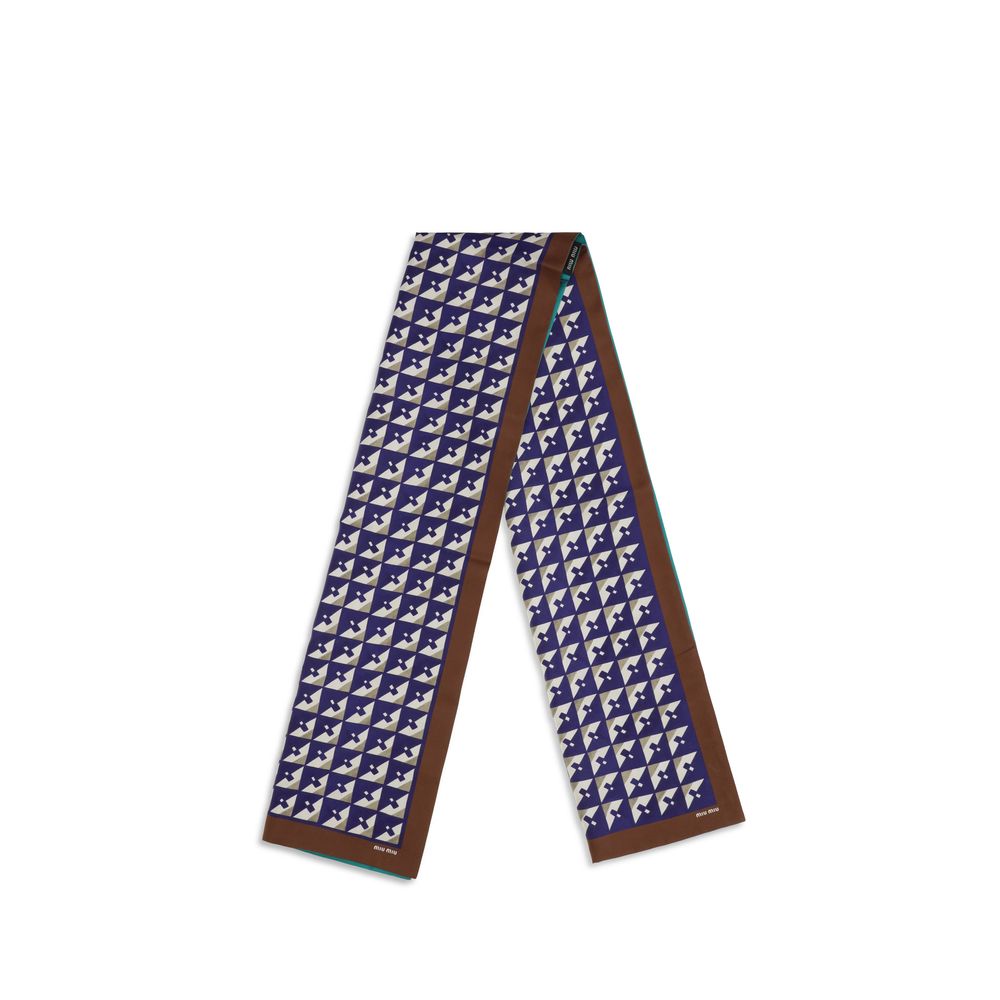 Miu Miu Multicolor Silk Scarf Miu Miu