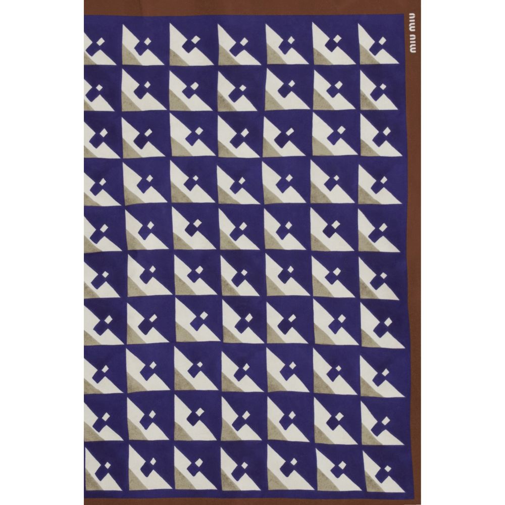 Miu Miu Multicolor Silk Scarf Miu Miu