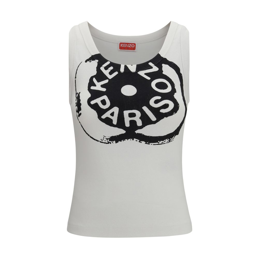 Kenzo White Cotton Tank Tops Kenzo
