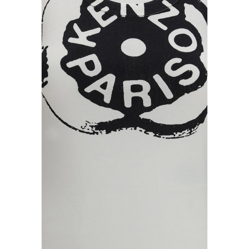 Kenzo White Cotton Tank Tops Kenzo