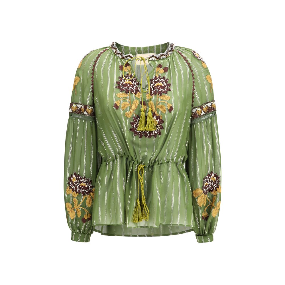Valentino Bicolor Silk Pattern Shirt Valentino