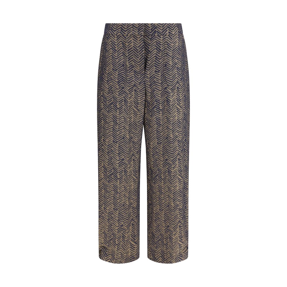 Giorgio Armani Brown Viscose Casual Pants Giorgio Armani