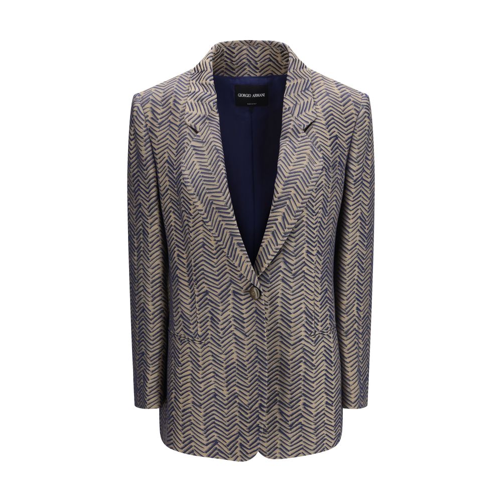 Giorgio Armani Beige Viscose Blazer Giorgio Armani