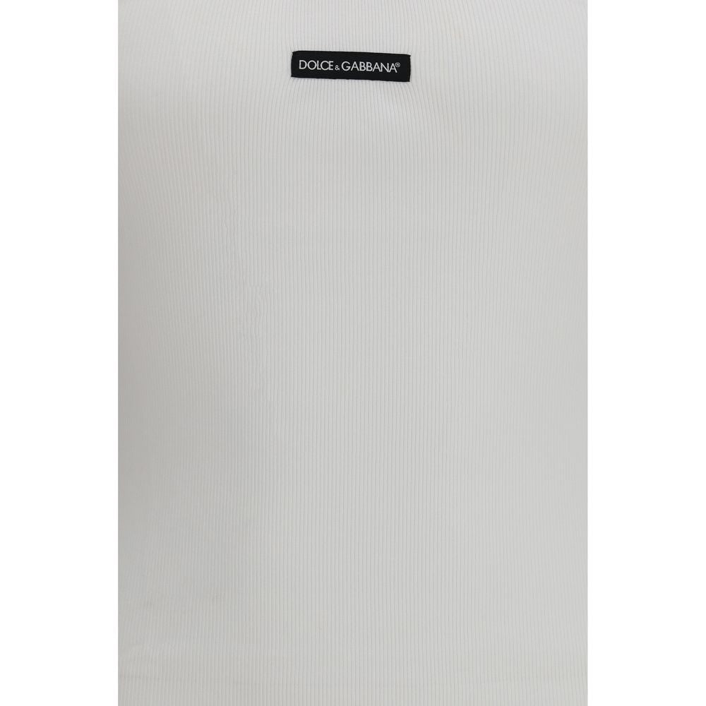 Dolce & Gabbana White Cotton Top Dolce & Gabbana