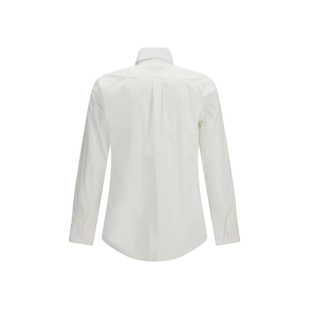 Dolce & Gabbana White Alpaca Vicugna Pacos Dress Shirt Dolce & Gabbana